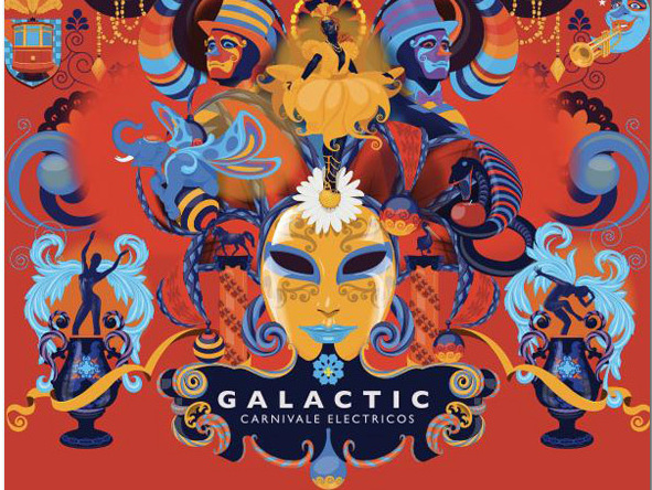 Cover art for the new Galactic album,'Carnivale Electricos'